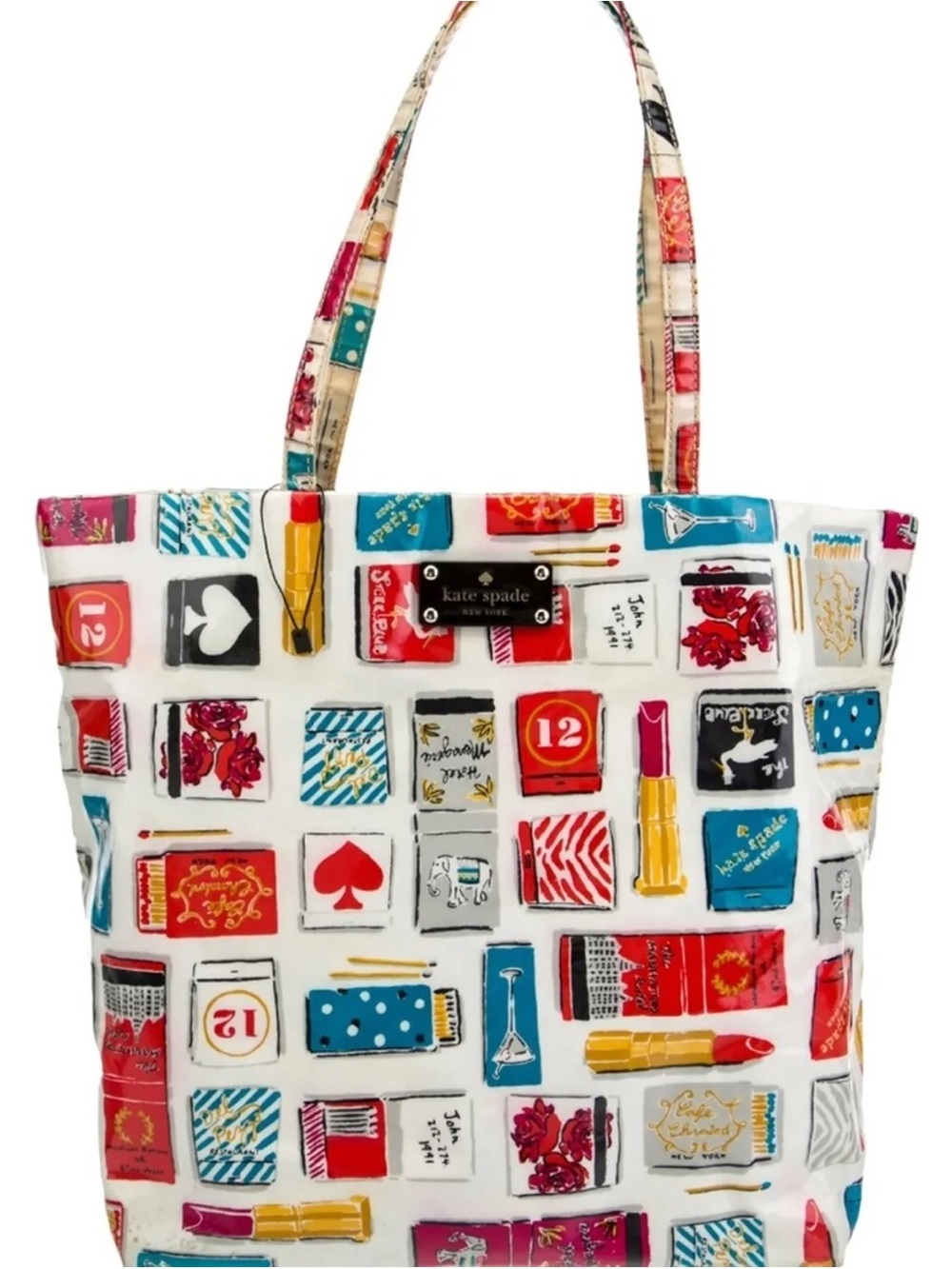 kate spade matchbox Printed pvc Tote Bag